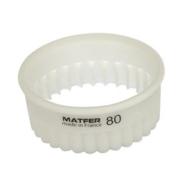 Matfer 150121 Exoglass 3-1/8" Round Fluted Pastry Cutter