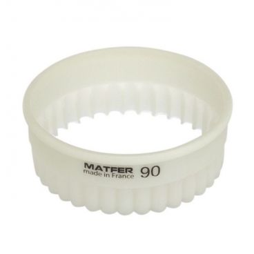 Matfer 150123 Exoglass  3-1/2" Round Fluted Pastry Cutter