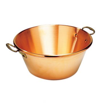 Matfer 304042 16-1/2" Copper 16-3/4 Qts. Extra Heavy Solid Jam Pan