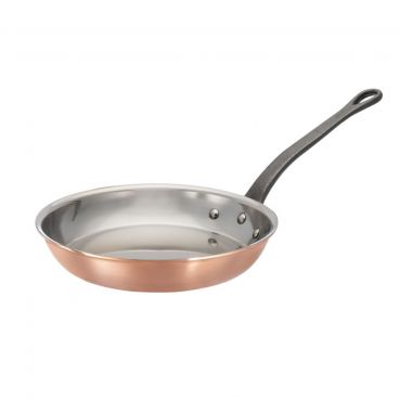 Matfer 369024 9-1/2" Copper 1-5/8 Qts. Frying Pan With Stainless Steel Lining