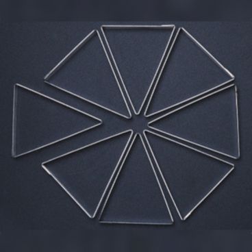 Matfer 371142 8-Piece Stainless Steel Mozaik Triangles