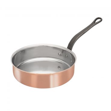 Matfer 372016 6-1/4" Copper 1 Qt. Saute Pan
