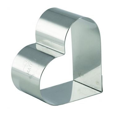 Matfer 376005 2-3/4" Stainless Steel Heart Nonnette Ring Pack of 4