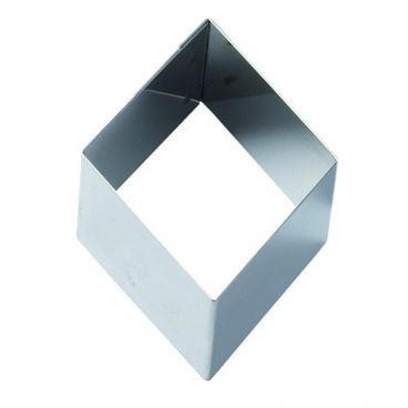 Matfer 376023 Stainless Steel 3-1/2" Diamond-Shaped Nonnette Pastry Ring