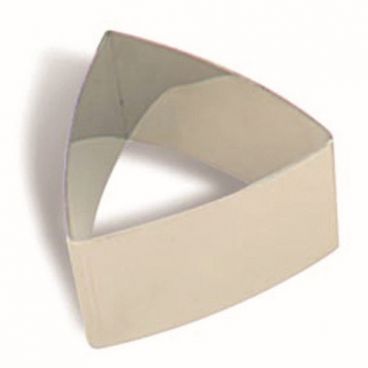 Matfer 376078 2-1/5" Stainless Steel Convex Triangle Pastry Ring Pack of 4