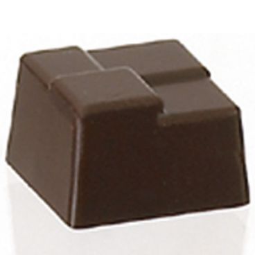 Matfer 380112 Wickerwork Square 1" Long x 1" Wide x 2/3" High 24-Piece Polycarbonate Sheet Chocolate Mold