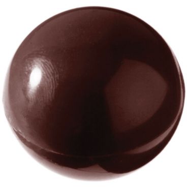 Matfer 380154 Half Sphere 2 3/4" Diameter x 1 1/3" High 6-Piece Per Sheet Polycarbonate Sheet Chocolate Mold