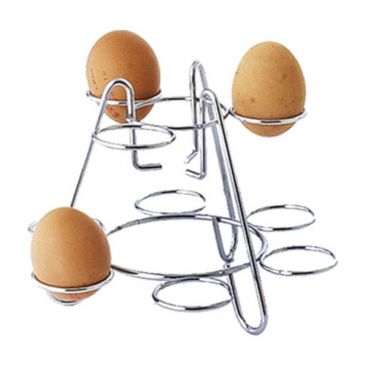 Matfer N4112 Chromed Wire 9-Egg Capacity Boiled Egg And Salt Shaker Display