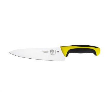 Mercer Culinary M22608YL Millennia 8" High Carbon Japanese Steel Chef Knife With Yellow Santoprene Handle