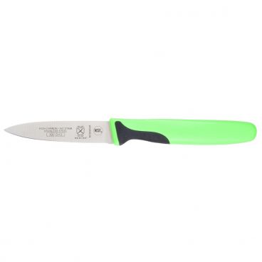 Mercer Culinary M23930GR Millennia 3" High Carbon Stainless Steel Paring Knife With Santoprene And Poly Green Handle