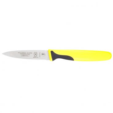 Mercer Culinary M23930YL Millennia 3" High Carbon Stainless Steel Paring Knife With Santoprene And Poly Yellow Handle