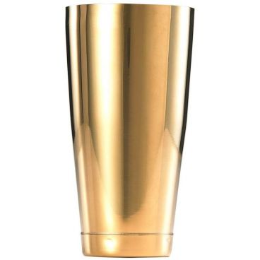 Mercer Culinary M37008GD Barfly 28 oz Gold Plated Full Size Bar Shaker/Tin With 3 5/8" Top Diameter