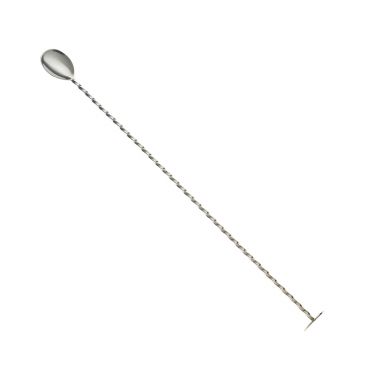Mercer Culinary M37019 Barfly 15-3/4” Stainless Steel Bar Spoon With Flat Top Muddler
