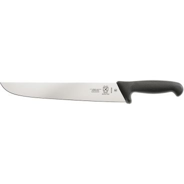 Mercer Culinary M13708 BPX 11 4/5" Long Ice-Hardened High-Carbon German Stainless Steel European Butcher Knife With Textured Glass-Reinforced Nylon Handle