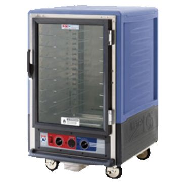 Metro C535-HFC-4-BU C5 3 Series 1/2 Height Blue Heated Holding Cabinet with Clear Door - 120V, 2000W