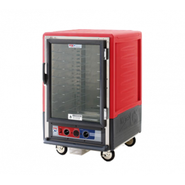 Metro C535-HFC-4 C5 3 Series 1/2 Height Red Heated Holding Cabinet with Clear Door - 120V, 2000W