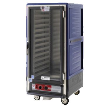 Metro C537-HFC-L-BU C5 3 Series 3/4 Height Blue Heated Holding Cabinet with Clear Door - 120V, 2000W