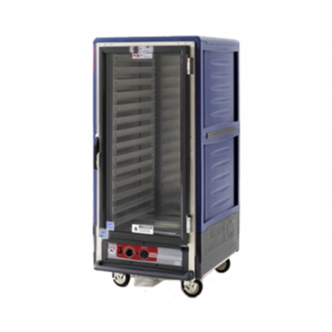 Metro C537-HLFC-U-BU C5 3 Series 3/4 Height Blue Heated Holding Cabinet with Clear Door - 120V, 1440W