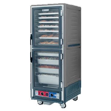Metro C539-CDC-4-GY C5 3 Series Gray Heated Holding and Proofing Cabinet with Clear Dutch Doors - 120V, 2000W