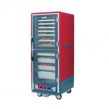 Metro C539-HDC-4 Full Height Insulated Heated Holding Cabinet With 2 Clear Dutch Doors, Fixed Wire Slides, 120 Volt