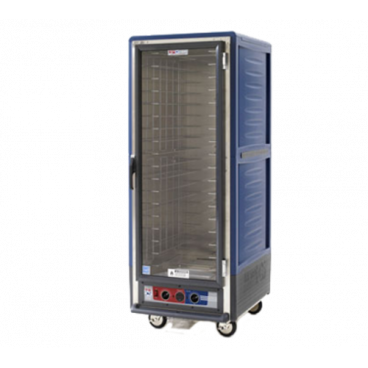 Metro C539-HFC-4-BU C5 3 Series Blue Heated Holding Cabinet with Clear Door - 120V, 2000W