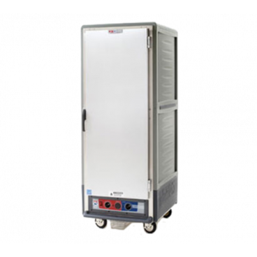 Metro C539-HFS-U-GY Full Height Gray Insulated Heated Holding Cabinet With 1 Solid Aluminum Door, Universal Wire Slides, 120 Volt