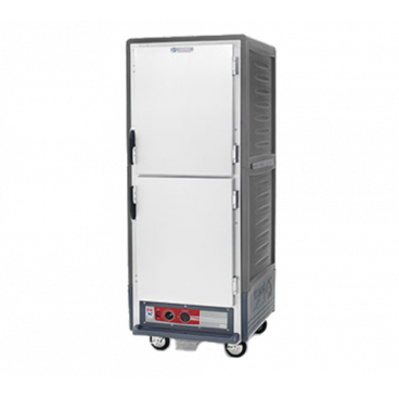 Metro C539-MDS-L-GY C5 3 Series Gray Moisture Heated Holding and Proofing Cabinet with Solid Dutch Doors - 120V, 2000W