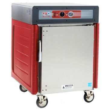 Metro C545-ASFS-L C5 4 Series 1/2 Height Red Heated Holding Cabinet with Solid Door - 120V, 1400W