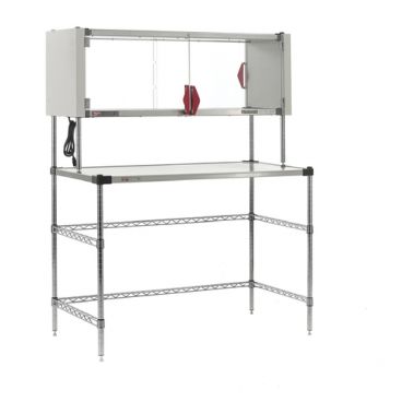 Metro EZHSE48W-KIT Super Erecta Hot Workstation with Enclosed Stainless Steel Heated Shelf
