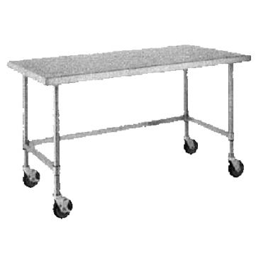 Metro MWT307FS 72" x 30" HD Super Mobile Stainless Steel Work Table, Stainless Steel Undershelf And 5" Swivel Casters