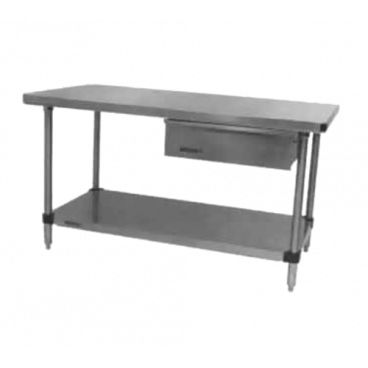 Metro WT309FS 96" x 30" HD Super Stationary Stainless Steel Work Table, Stainless Steel Undershelf