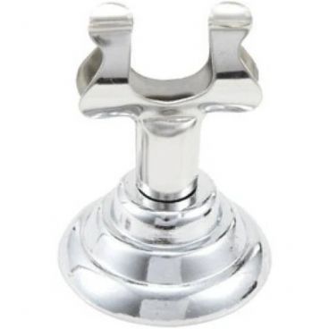 Winco MH-1 Stainless Steel 1 1/2" Harp Clip Menu Holder with Heavy Base