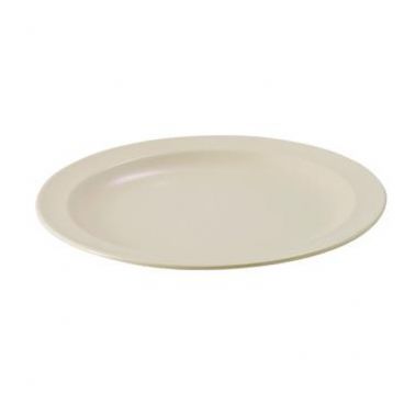 Winco MMPR-5 5 1/2" Tan Melamine Dinner Plates 12/Pack