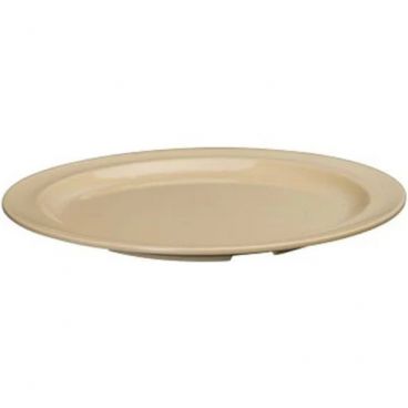 Winco MMPR-9 9" Tan Melamine Dinner Plates 12/Pack