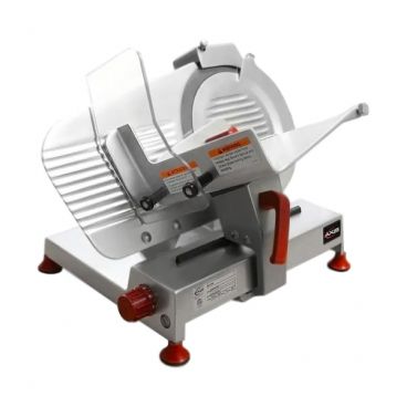 Axis AX-S12 ULTRA 24.8" Wide Poly V Belt Driven Manual Meat Slicer with 12" Diameter Blade, 1/2 HP - 120V