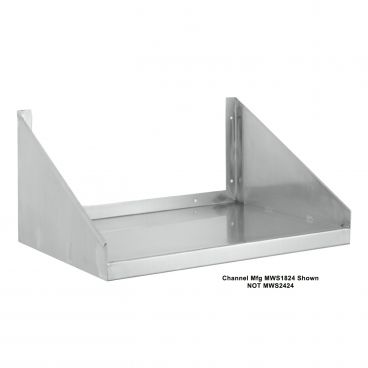 Channel Mfg MWS2424 24" x 24" Stainless Steel Microwave Wall Shelf