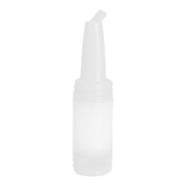 Tablecraft N32W 1 Qt. PourMaster White Polyethylene Cocktail Container