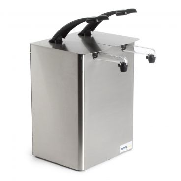 Nemco 10962 Asept Stainless Steel Countertop Double Pump Dispenser for 1-1/2 Gallon / 6 Quart Pouches