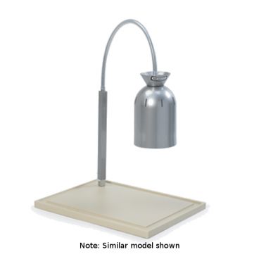 Nemco 6016 Single Bulb Silver Carving Station with Wooden Base - 120V, 250W