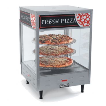 Nemco 6450 Rotating 3-Tiered Pizza Merchandiser 12" Racks 120V