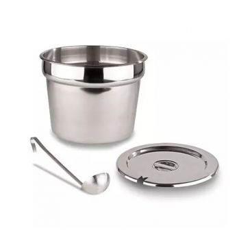 Nemco 66088-10 11 Qt. Stainless Steel Inset Kit with Cover and Ladle