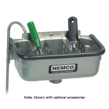 Nemco 77316-13 Stainless Steel Side Mounted 12-3/4" Ice Cream Dipper Well and Faucet Set