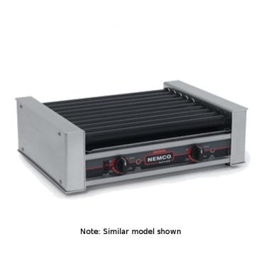Nemco 8010SX-220 Hot Dog Roller Grill with GripsIt Non-Stick Coating - 10 Hot Dog Capacity (220V)