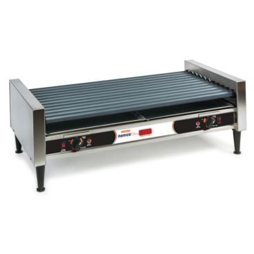 Nemco 8075SXW-RC Hot Dog Roller Grill with Digital Temperature Readout and GripsIt Non-Stick Coating - 75 Hot Dog Capacity (120V)
