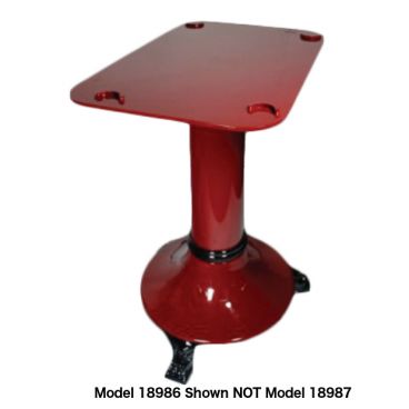 Omcan 18987 Cast Iron Red Pedestal Stand for 14" and 14.5" Prosciutto Slicer Models
