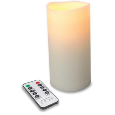 Hollowick OP37ITR TruFlame 3" x 7" Indoor / Outdoor LED Pillar with Remote