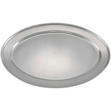 Winco OPL-20 Oval Stainless Steel 20" x 13-3/4" Platter