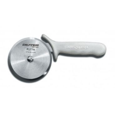 Dexter Russell 18023 Sani-Safe 4" Stainless Steel Pizza Cutter with White Handle