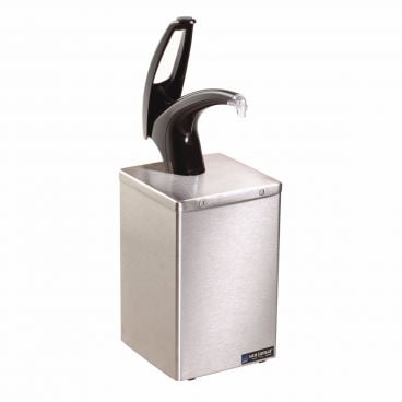 San Jamar P4800BK Frontline 7 Quart Countertop Single Pump Box Dispenser with Black Pump