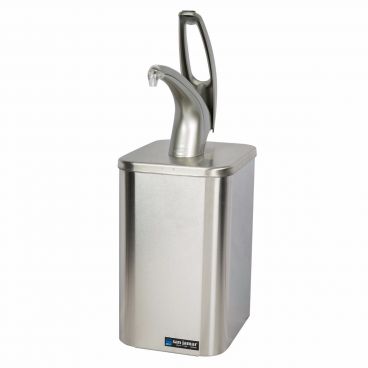 San Jamar P4900 Frontline Universal Countertop Single Pump Box Dispenser - Metal Finish